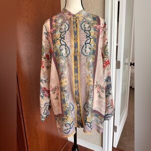 100% silk Johnny Was blouse Size M